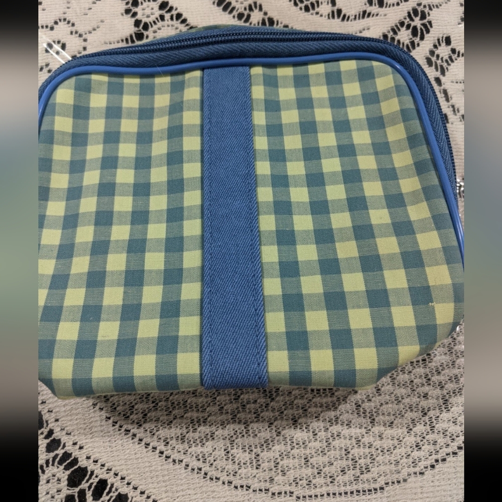 Vintage Retro Cosmetic Makeup Bag Pouch Gift Travel Accessories Plaid